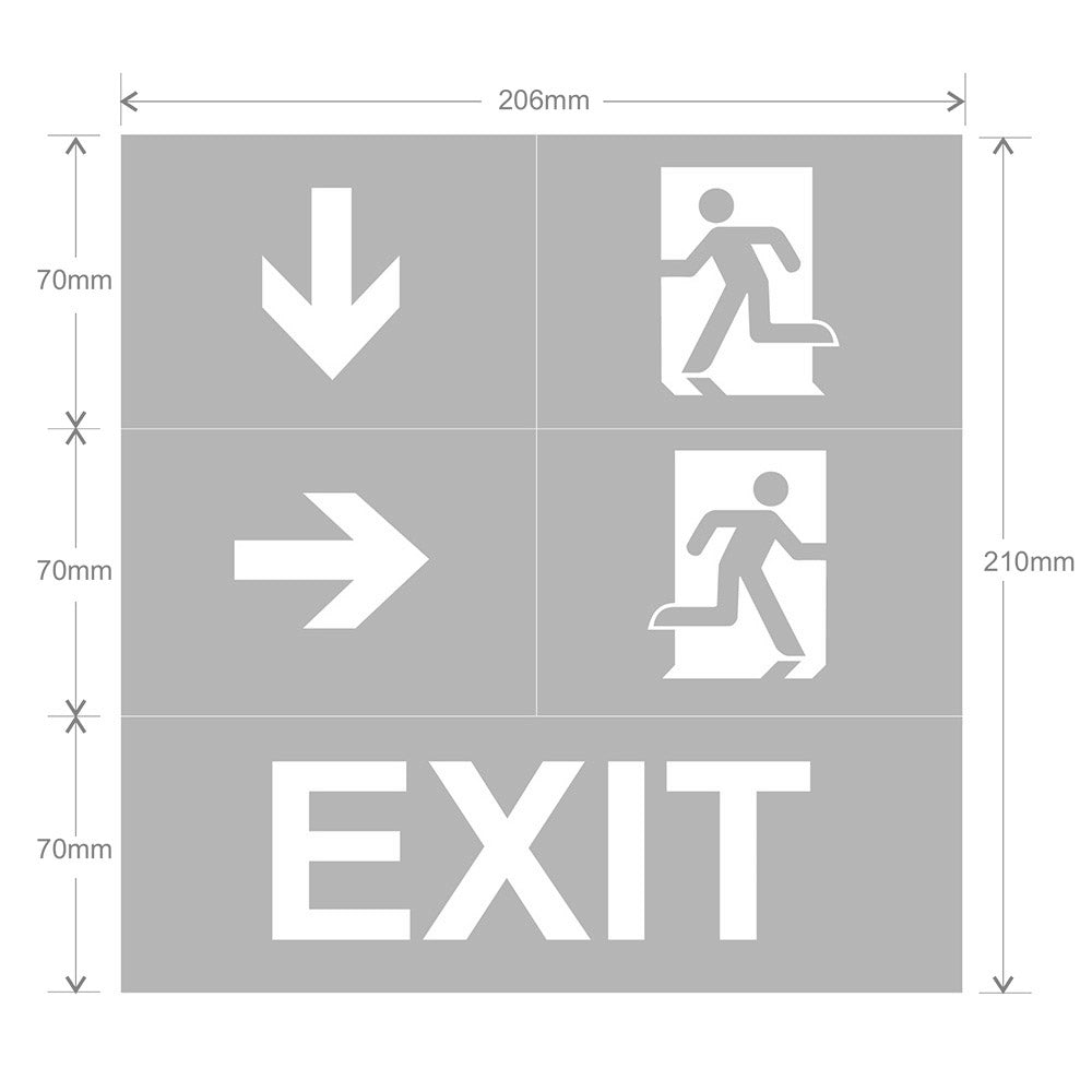 Etiquetas adhesiva con señalización de fácil instalación para las luminarias led de emergencia NICELUX. Realizado en vinilo de alta calidad que ofrecen una comunicación visual que cumplen la función de guiar, orientar u organizar a una persona o conjunto de personas. Vienen precortadas para colocarlas en cualquier posición y adaptarlas a las necesidades del usuario.