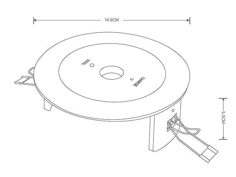 Kit que incluye todo lo necesario para adaptar la emergencia LED WALL e instalar de forma empotrada en el techo. Incluye marco y clips de sujeción.