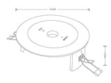 Kit que incluye todo lo necesario para adaptar la emergencia LED WALL e instalar de forma empotrada en el techo. Incluye marco y clips de sujeción.