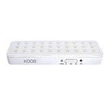 Luz LED de emergencia de máxima eficiencia, hasta 3 horas de autonomía con su batería recargable Li-ion, control de intensidad y test. Incorpora 30 led SMD2835. Luz para señalización de salidas, puertas, ascensores, zonas de paso o comunes.