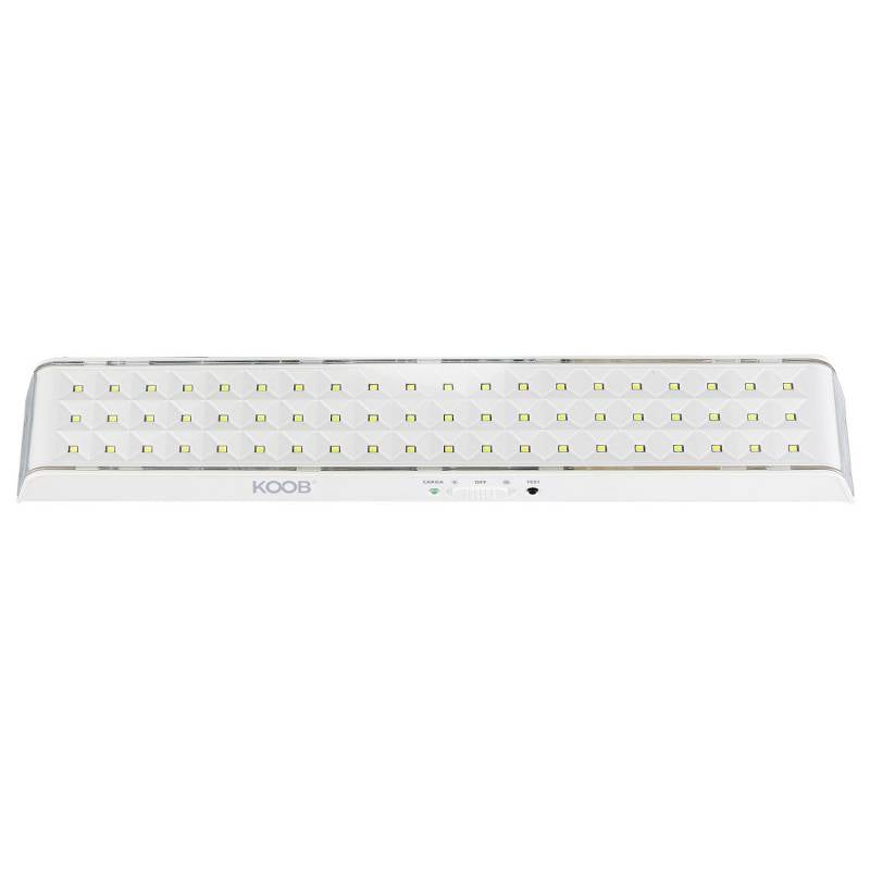 Luz LED de emergencia de máxima eficiencia, hasta 3 horas de autonomía con su batería recargable Li-ion, control de intensidad y test. Incorpora 30 led SMD2835. Luz para señalización de salidas, puertas, ascensores, zonas de paso o comunes.