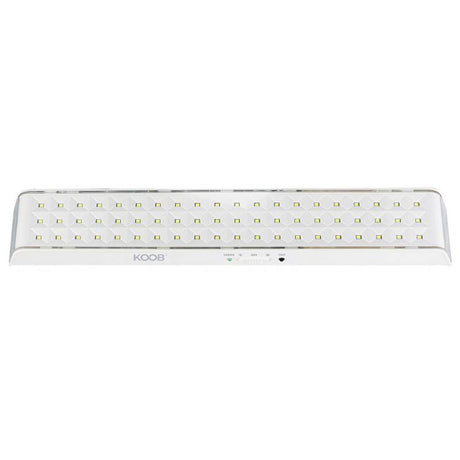 Luz LED de emergencia de máxima eficiencia, hasta 3 horas de autonomía con su batería recargable Li-ion, control de intensidad y test. Incorpora 30 led SMD2835. Luz para señalización de salidas, puertas, ascensores, zonas de paso o comunes.