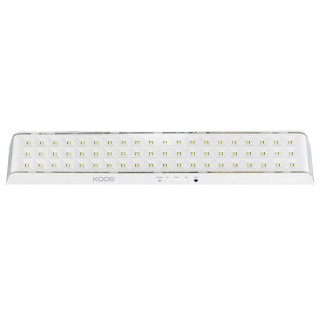 Luz LED de emergencia de máxima eficiencia, hasta 3 horas de autonomía con su batería recargable Li-ion, control de intensidad y test. Incorpora 30 led SMD2835. Luz para señalización de salidas, puertas, ascensores, zonas de paso o comunes.