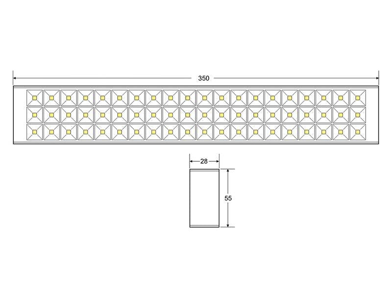 Luz LED de emergencia de máxima eficiencia, hasta 3 horas de autonomía con su batería recargable Li-ion, control de intensidad y test. Incorpora 30 led SMD2835. Luz para señalización de salidas, puertas, ascensores, zonas de paso o comunes.