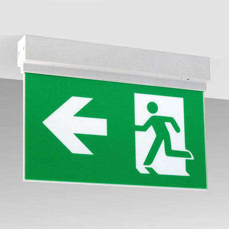 Luz de señalización y emergencia con tecnología LED. Ofrece Luz de forma permanente iluminando la señalética en todo momento.