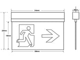Metacrilato para la emergencia SIGN para ser fresado o poner vinilo con señalética.