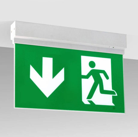 Luz de señalización y emergencia con tecnología LED. Ofrece Luz de forma permanente iluminando la señalética en todo momento.