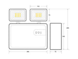 Luminaria LED de emergencia de alta calidad y capacidad adaptada para espacios amplios. 180 minutos de autonomía con su batería recargable de Litio 3.7V, 3.6Ah. Luz para señalización de salidas, puertas, ascensores, zonas de paso o comunes.