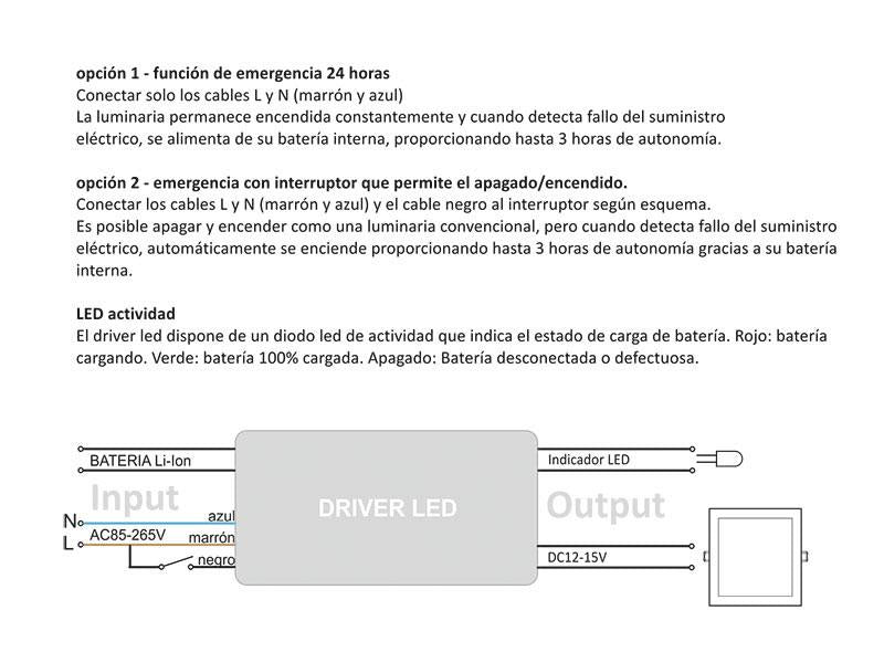 Nuevo concepto de luminaria de emergencia con varias funciones. Puede funcionar como luminaria normal y emergencia. Su batería recargable Li-ion ofrece una autonomía de hasta 3 horas. Ideal para señalización de salidas, puertas, ascensores, zonas de paso, etc.