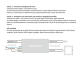 Nuevo concepto de luminaria de emergencia con varias funciones. Puede funcionar como luminaria normal y emergencia. Su batería recargable Li-ion ofrece una autonomía de hasta 3 horas. Ideal para señalización de salidas, puertas, ascensores, zonas de paso, etc.