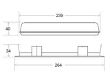 Kit que incluye todo lo necesario para adaptar la emergencia LED NICELUX e instalar de forma empotrada en el techo. Incluye marco y clips de sujección.