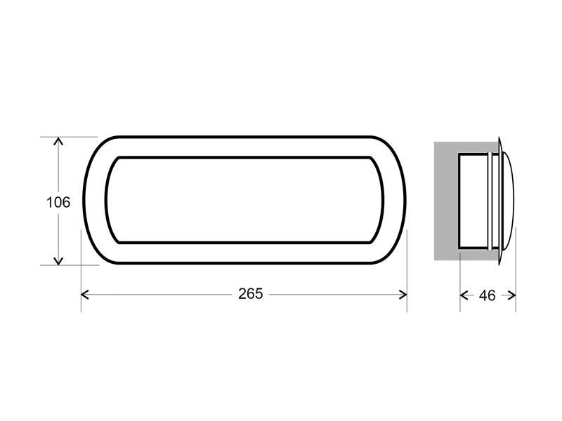 Kit que incluye todo lo necesario para adaptar la emergencia LED NICELUX e instalar de forma empotrada en la pared. Incluye marco y caja de empotrar en pared.