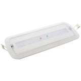Luminaria LED de emergencia de alta calidad, incluye kit para empotrar en techo, más de 180 minutos de autonomía con su batería recargable de Ni-Cd. Configurable como Modo permanente y No permanente. Luz para señalización de salidas, puertas, ascensores, zonas de paso o comunes.