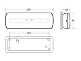 Luminaria LED de emergencia de alta calidad, incluye kit para empotrar en techo, más de 180 minutos de autonomía con su batería recargable de Ni-Cd. Configurable como Modo permanente y No permanente. Luz para señalización de salidas, puertas, ascensores, zonas de paso o comunes.