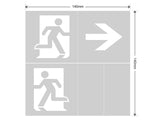 Etiquetas adhesiva con señalización de fácil instalación para las luminarias led de emergencia NICELUX. Realizado en vinilo de alta calidad que ofrecen una comunicación visual que cumplen la función de guiar, orientar u organizar a una persona o conjunto de personas. Vienen precortadas para colocarlas en cualquier posición y adaptarlas a las necesidades del usuario.