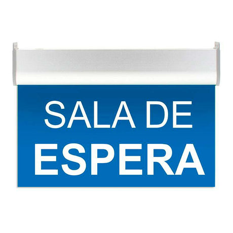 Luz de señalización con tecnología LED. Ofrece Luz de forma permanente iluminando la señalética en todo momento. Con metacrilato óptico personalizado con la señalética o textos que necesites en metacrilato fresado o vinilado en cualquier color. También cumple las funciones de lumianria de emergencia permanente.