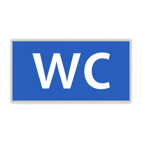 Señalética de fácil instalación para las luminarias led WALLUX. Realizado en policarbonato óptico frost con vinilo de alta calidad que ofrecen una comunicación visual de fácl comprensión.