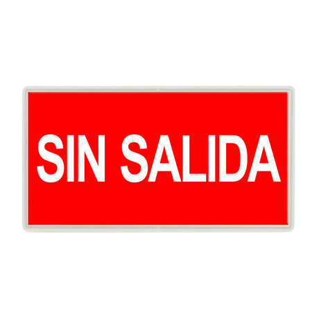 Señalética de fácil instalación para las luminarias led WALLUX. Realizado en policarbonato óptico frost con vinilo de alta calidad que ofrecen una comunicación visual de fácl comprensión.
