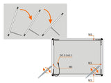 Set de 2 piezas para acoplar al Display Slim de forma sencilla que permite su instalación en mesa de forma horizontal o vertical. 