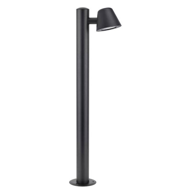 Farola de jardín Led para exterior de diseño moderno y fabricación robusta en acero y lacado en color gris oscuro, grado de protección IP54 y una protección eléctrica de clase I. Incluye bombilla led de tipo GU10.