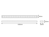 Proyector lineal monocromo para la iluminación creativa y proyección de luz en paredes y fachadas. Ideal para el realce de objetos, arte, escenarios, construcciones históricas, museos. Estos bañadores lineales multi LED producen una distribución de luz precisa y uniforme. Con entrada DC24V