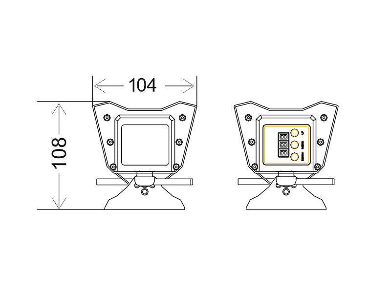 Proyector lineal profesional de alta potencia RGB+W+A con control DMX512 inalámbrico y panel de control incorporado. Para la iluminación creativa de escenarios y proyección de luz en paredes y fachadas. Ideal para el realce de objetos, artes, escénicas, construcciones históricas, museos. 