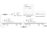 Cable de conexión T para proyector lineal, 100cm, IP67, negro