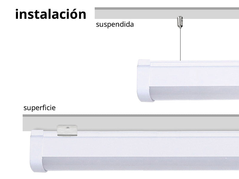 Luminaria lineal RGB + CCT para la iluminación general y decorativa. Estos led lineales producen una distribución de luz precisa y uniforme. Control RF, WiFi o Alexa.