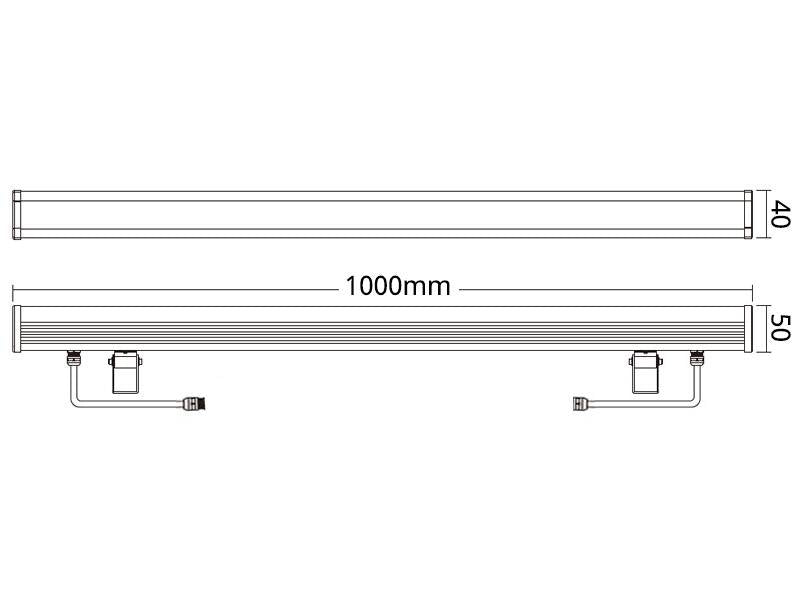 Proyector lineal monocromo para la iluminación creativa y proyección de luz en paredes y fachadas. Ideal para el realce de objetos, arte, escenarios, construcciones históricas, museos. Estos bañadores lineales multi LED producen una distribución de luz precisa y uniforme. Con entrada DC24V.