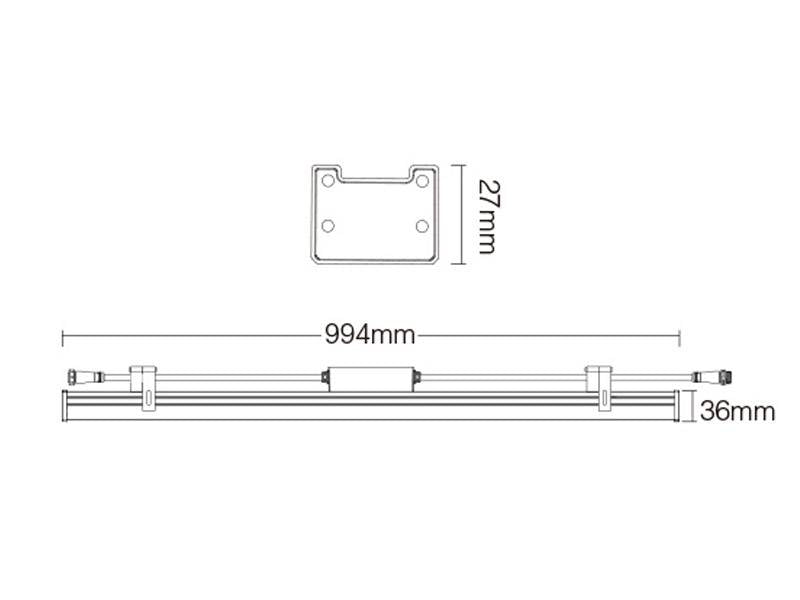 Proyector lineal RGB + CCT para la iluminación creativa y proyección de luz en paredes y fachadas. Ideal para el realce de objetos, arte, escenarios, construcciones históricas, museos. Estos bañadores lineales producen una distribución de luz precisa y uniforme. Control RF, WiFi o Alexa.