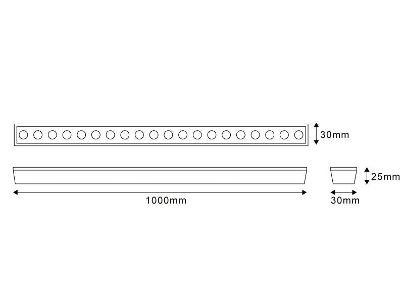 Proyector lineal RGB DMX512 auto-coding para la iluminación creativa y proyección de luz en paredes y fachadas. Ideal para el realce de objetos, arte, escenarios, construcciones históricas, museos. Estos bañadores lineales multi LED (24Leds) reproducen una distribución de luz precisa y uniforme.