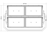 Foco proyector LED diseñado para el alumbrado profesional para las más altas exigencias en recintos deportivos a niveles de competición, el alumbrado de muelles, aeropuertos, grandes parking, rotondas, etc. Fabricado con la máxima calidad, chip led SAMSUNG 140lm/w y driver MEAN WELL con garantía de 5 años. 1-10V regulable.