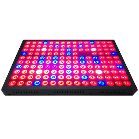 Pantalla especialmente diseñada para estimular el crecimiento de las plantas combinando los espectros lumínicos ideales para su desarrollo. No emiten calor y la planta no sufre quemaduras ni se deshidratan. Incluye 150 chip led con un espectro completo de color de luz roja, azul, UV, IR y luz blanca para todas las fases de crecimiento y floración de las plantas.