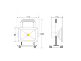 Proyector led de alta luminosidad con batería de litio recargable y soporte, Iluminación eficaz en cualquier situación.