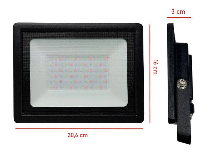 El Foco Proyector LED SMD RGB+W de 50W con Chip OSRAM es un avance tecnológico en High Efficiency, siendo una opción muy interesante en todo tipo de aplicaciones de exterior. Destaca por su eficiencia, alto CRI, alto factor de potencia y robustez.