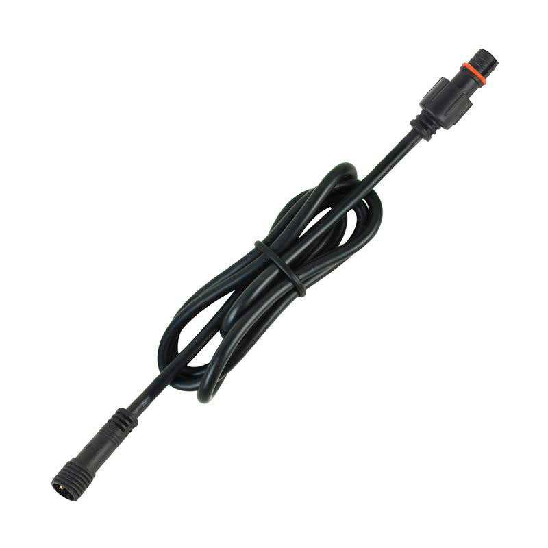 Cable con protección IP67 con entrada macho y salida hembra 2 Pinx0,5mm para conectar focos de exterior con conectores estancos.