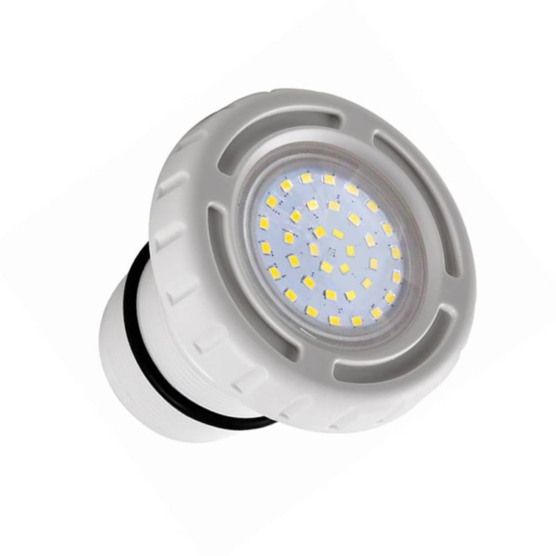 Foco sumergible para empotrar fabricado en ABS + PC de gran resistencia que permite soportar las condiciones más adversas. De reducido tamaño y alimentación de DC12V. Ideal para iluminación de piscinas, estanques, fuentes, etc. Con protección IP68 que permite su uso en zonas sumergidas. Mínima emisión de calor y mínimo consumo.