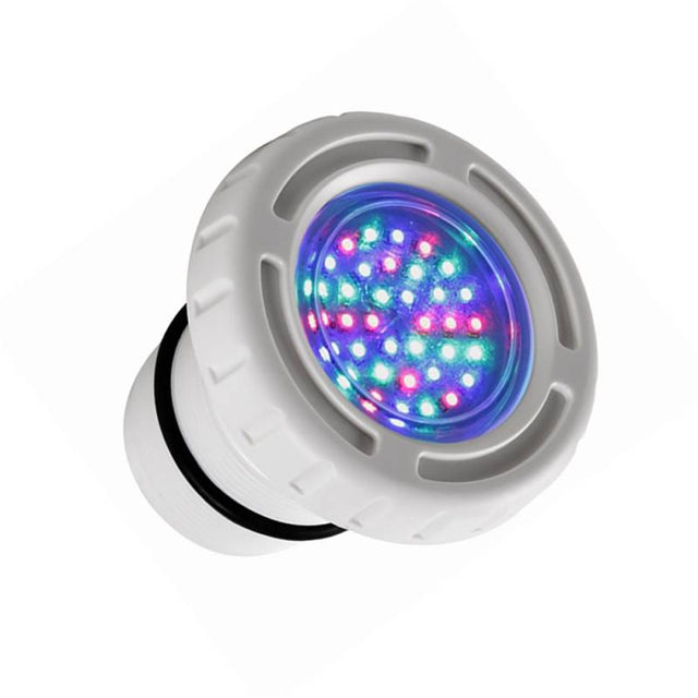 Foco mini para Piscina, sumergible RGB de 2 hilos con controlador interno para empotrar fabricado en ABS + PC de gran resistencia que permite soportar las condiciones más adversas. De reducido tamaño y alimentación de AC/DC12V. Ideal para iluminación de piscinas, estanques, fuentes, etc. Con protección IP68 que permite su uso en zonas sumergidas. Mínima emisión de calor y mínimo consumo.