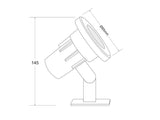 Foco de exterior profesional de alta potencia y tamaño reducido. Alto índice de reproducción cromática (CRI) y fuerte grado de protección IP68.