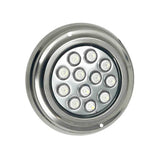 Lámpara LED 36W  sumergible diseñada para sustituir los focos halógenos de las piscinas. EL foco tiene un grado de protección frente al acceso de partículas, polvo o líquidos de IP68, en este caso puede funcionar durante una inmersión completa y continua. Acero inoxidable 316. Resistente a los golpes IK10. Puede ser instalada en estanques, fuentes, acuarios, etc.
