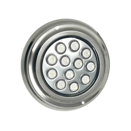 Lámpara LED 36W  sumergible diseñada para sustituir los focos halógenos de las piscinas. EL foco tiene un grado de protección frente al acceso de partículas, polvo o líquidos de IP68, en este caso puede funcionar durante una inmersión completa y continua. Acero inoxidable 316. Resistente a los golpes IK10. Puede ser instalada en estanques, fuentes, acuarios, etc.