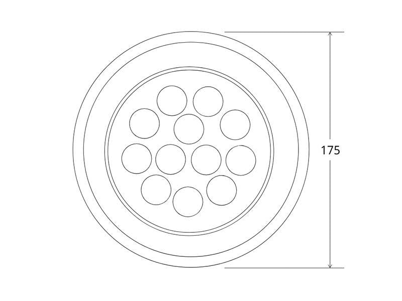 Lámpara LED 36W  sumergible diseñada para sustituir los focos halógenos de las piscinas. EL foco tiene un grado de protección frente al acceso de partículas, polvo o líquidos de IP68, en este caso puede funcionar durante una inmersión completa y continua. Acero inoxidable 316. Resistente a los golpes IK10. Puede ser instalada en estanques, fuentes, acuarios, etc.
