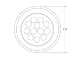 Lámpara LED 36W  sumergible diseñada para sustituir los focos halógenos de las piscinas. EL foco tiene un grado de protección frente al acceso de partículas, polvo o líquidos de IP68, en este caso puede funcionar durante una inmersión completa y continua. Acero inoxidable 316. Resistente a los golpes IK10. Puede ser instalada en estanques, fuentes, acuarios, etc.