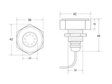 Foco de exterior sumergible Kenwe 27w RGB de altas prestaciones y máxima calidad para utilizar en los entornos más extremos. Fabricado en acero inoxidable 316L y chip led CREE y un tamaño mínimo que permite su instalación en cualquier lugar. Alto índice de reproducción cromática (CRI) y fuerte grado de protección IP68.