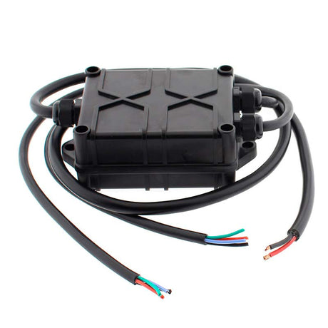 Controlador en caja estanca IP67 para controlar las luminarias RGB mediante Bluetooth a traves de la app gratuita para Android o IOS