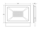 Foco proyector orientable de exterior LED de altas prestaciones y gran resistencia (IP65). máxima eficiencia energética y gran potencia de luminosidad. Carcasa de aluminio de inyección con radiador que garantiza una eficiente disipación del calor. 