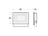 Foco LED exterior, proyector orientable de exterior LED de altas prestaciones y gran resistencia (IP65) máxima eficiencia energética y gran potencia de luminosidad. Carcasa de aluminio de inyección con radiador que garantiza una eficiente disipación del calor. 