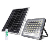 Kit que incluye proyector solar LED con batería de litio integrada de alta potencia, panel solar, mando a distancia y herrajes para su instalación. Incorpora sensores de luminosidad. Ideal para iluminar de manera automatizada y sin necesidad de corriente eléctrica cualquier zona de exterior.