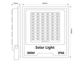 Kit que incluye proyector CCT (luz fría, neutra y cálida) con mando a distancia, con batería de litio integrada de alta potencia, panel solar y herrajes para su instalación. Incorpora sensores de luminosidad. Ideal para iluminar de manera automatizada y sin necesidad de corriente eléctrica cualquier zona de exterior.