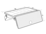 Foco LED compacto "todo en 1" con panel solar integrado de alta capacidad. Incorpora sensor de movimiento y luminosidad. 3 modos de funcionamiento y batería reemplazable.